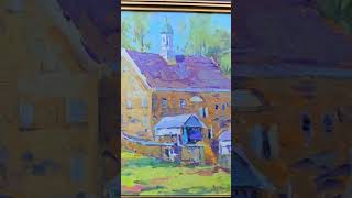 David Lussier painting of the barn at Ardrossan Farms in Villanova Pennsylvania [upl. by Nedak]