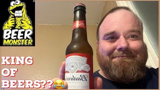 Budweiser The King of Beers 45 ABV Lager Beer review [upl. by Aydin]