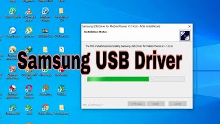 How to Install Samsung USB Driver in PC [upl. by Masao]