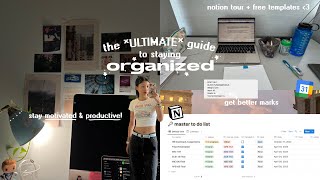 the ULTIMATE GUIDE TO STAYING ORGANIZED FOR SCHOOL 🖇️🤍 notion and google calendar tour [upl. by Beard]