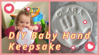 Easy DIY Keepsake  Hand and foot imprint for babies  Baby Handprint  3D Footprint amp Handprint [upl. by Hutchinson]