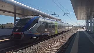 Watching trains go by at Catania Aeroporto Fontanarossa station Island of Sicily mostly Minuettos [upl. by Florencia]