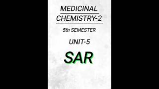 Medicinal Chemistry25th semesterUnit5SARpharmacy pharmacynotes writtennotes shorts [upl. by Sherlock]