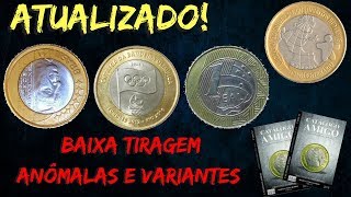 12 MOEDAS DE 1 REAL MAIS CARAS DO PLANO REAL  Numismática 2018 [upl. by Ahsikcin]