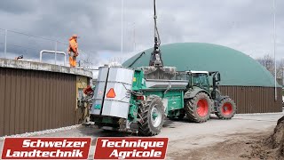 Nettoyage de digesteur de biogaz avec grue spéciale [upl. by Pizor797]