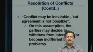 Lecture  36 Conflict Management  II [upl. by Eddina]