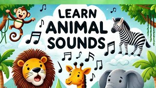 Wild Animal Sounds English Educational Video  Animal Song [upl. by Eneirda]