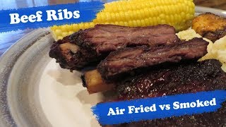 Air Fryer  Beef Ribs  Comparing Air Fried vs Smoking [upl. by Ileane]