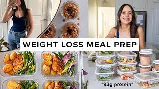 1 hour weight loss meal prep  93g protein per day  super easy [upl. by Anifur967]