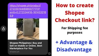 How to create Shopee Checkout Link from FB IG orders  Advantage amp Disadvantage [upl. by Royo]