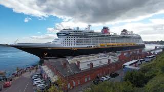 Disney DREAM leaving the Cobh cruise liner terminal in Cork Harbour [upl. by Cristal]