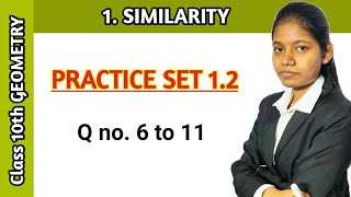 10th maths part 2 practice set 12 in hindi  lesson 1 similarity explanation maharashtra board [upl. by Fuller746]