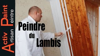 ✳️N°35 comment peindre un mur de lambris foncé en blanc [upl. by Irita]