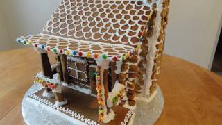 Gingerbread Log Cabin Part 1 [upl. by Ynattir]