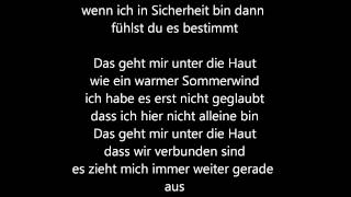 Tim Bendzko  Unter die Haut Lyrics [upl. by Emlynne316]