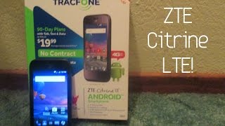 ZTE Citrine LTE TracFone  Unboxing amp First Look [upl. by Kennedy]