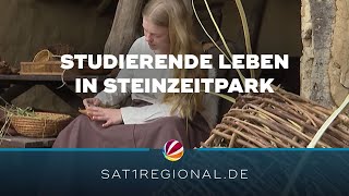 Steinzeitpark Dithmarschen Studierende leben im Steinzeitdorf [upl. by Atteselrahc]