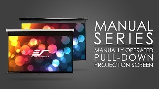 ✅ Elite Screens Manual Series  Manually Operated PullDown Projection Screen [upl. by Wilie562]