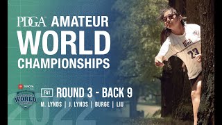 2022 PDGA Amateur Worlds  R3B9  FA1 Lead  M Lynds J Lynds Burge Liu [upl. by Liggitt]