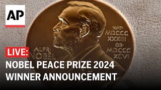 Nobel Peace Prize LIVE Norwegian Nobel Committee announces 2024 winner [upl. by Assiralc783]