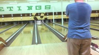 Candlepin Bowling  Slow Motion Strike [upl. by Anyr862]