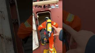 Ship Fire drill training☠️🛳️👨🏻‍🚒 explore shipping drill seaman [upl. by Yattirb]