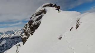 Hindelanger Klettersteig Winterbegehung März 2020 Oberstdorf [upl. by Viridissa386]