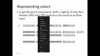 20241028 Bitwise operators color encodingdecoding Pointers [upl. by Rodmun]