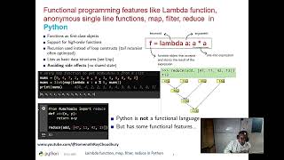 Functional programming features like Lambda function map filter reduce in Python [upl. by Hirza]