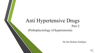 Anti hypertensive drugs bangla lecture part 2  Pathophysiology of hypertension [upl. by Arianna293]