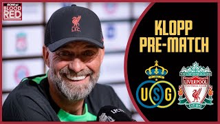 Jurgen Klopp Prematch Press Conference  Union SG v Liverpool [upl. by Katzman]