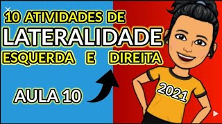 10 EDUCAÇÃO FÍSICAEDUCAÇÃO INFANTILLATERALIDADEESQUERDA E DIREITA BRINCADEIRASPSICOMOTRICIDADE [upl. by Yekcim]