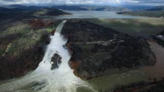 Oroville Dam Aerial Video  Feb 16 2017 [upl. by Tatiana603]