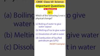 CBSE Class 10 Science Important Questions for Board 2025  NCERT Exemplar  Question 1 [upl. by Corbet]