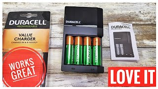 REVIEW Duracell Ion Speed 1000 Rechargeable AA Battery Charger AAA Batteries [upl. by Ivan]