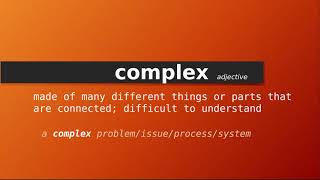 complex  Meaning of complex  Definition of complex  Pronunciation of complex [upl. by Narol322]