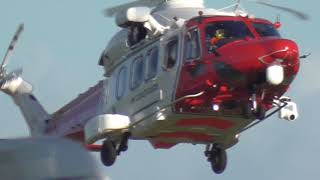 HM Coastgaurd AW189  GMCGM  Landing at Solent Airport [upl. by Yesak104]