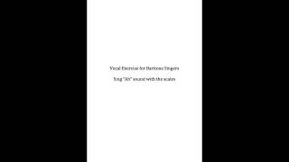 Vocal Warmup for Baritone Singers Arpeggio Octave Major G2 to G4 [upl. by Yerdna]