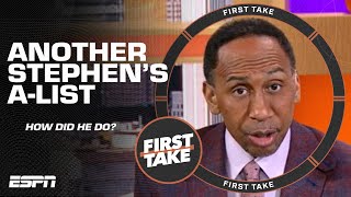 WHY YALL LYING 😠 Stephen A isnt happy about his AList grades 🗣️  First Take [upl. by Travers712]