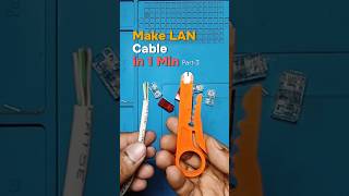 How to Make LAN cable in 1 Min Cat6 Cat5e ethernet Cable diy [upl. by Wadell]