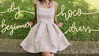 DIY Beginner Friendly Homecoming Dress  Pattern Available  Quick amp Easy Dress it has pockets👀 [upl. by Tome]