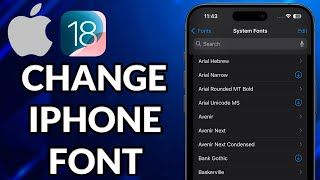 How To Change Font On iPhone iOS 18 [upl. by Lenzi]