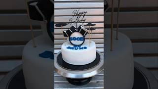 Drummer theme Cake for music lover  How to make Rock and Roll Cake  easy fondant cake tutorial [upl. by Curcio299]