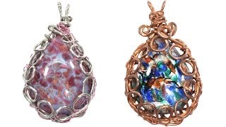 Easy Wire Wrapped Bezel Pendant Tutorial [upl. by Cattan947]