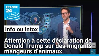 Attention à cette déclaration de Donald Trump sur des migrants mangeurs d’animaux domestiques [upl. by Osnerol25]