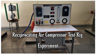 FM lab  Reciprocating air compressor test rig experiment  VTU  Engineering [upl. by Namyac486]