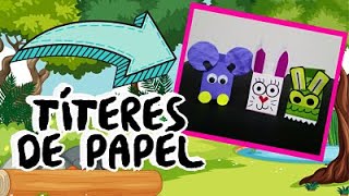 Títeres de papel ◔◡◔ niñosfelices​ titeres ideasoriginales quéhacerencuarentena​ [upl. by Gnol417]