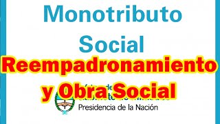 💥✨Reempadronamiento del Monotributo Social y Pago de obrasocial a partir del mes de octubre [upl. by Artcele]