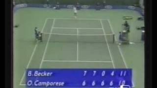 Boris Becker vs Omar Camporese 1991 [upl. by Acimak]