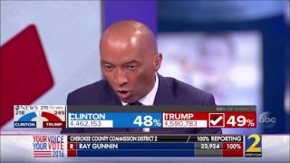 ABC News Election Night 2016 Coverage 2330am Hour Hillary R Clinton vs Donald J Trump [upl. by Atiugram114]